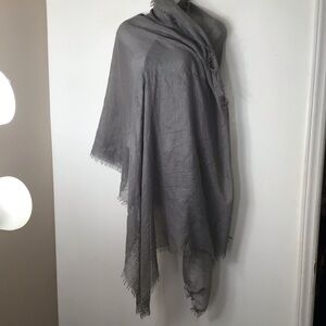 Lightweight Gray Draped women scarf - Versatile Neutral Accent